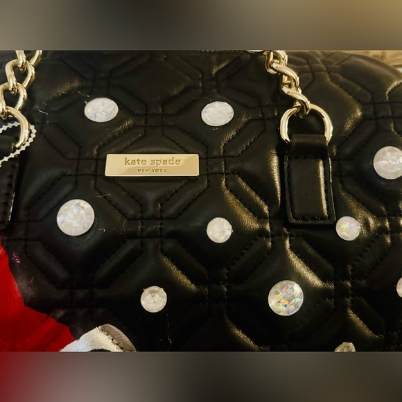 Kate Spade Hello Kitty Purse Black Satchel Crossbody Custom - Picture 3 of 7
